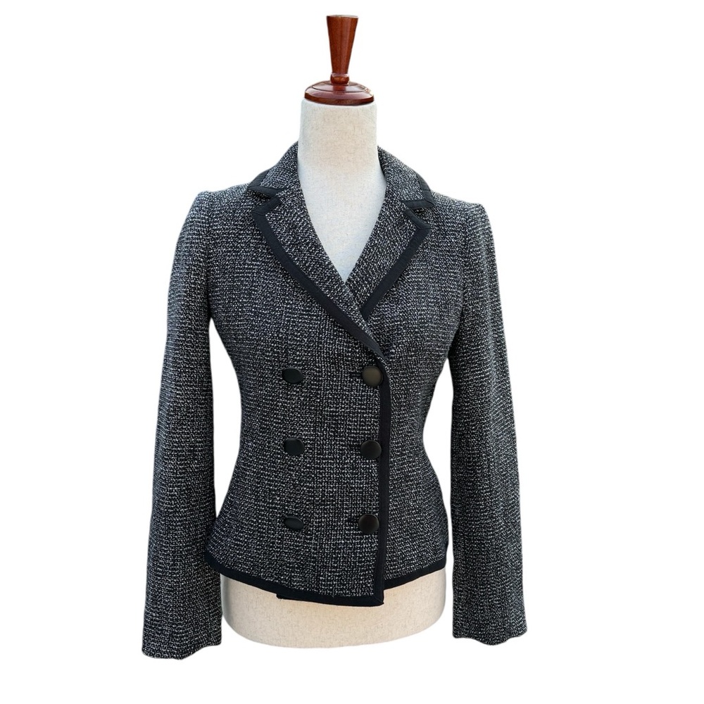 Banana Republic Black and Gray Tweed Blazer